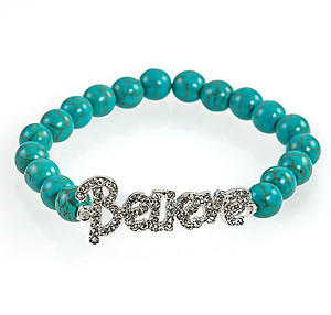 BR331:Crystal Believe or Dream Bracelet