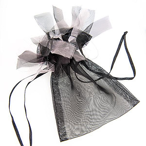 BXP61: Frilly Black Organza Gift Bag