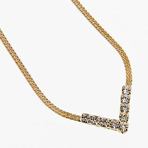 NA228: Gold Austrian Crystal Necklace