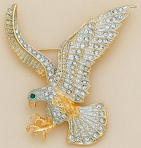 PA291: Austrian Crystal Eagle Pin