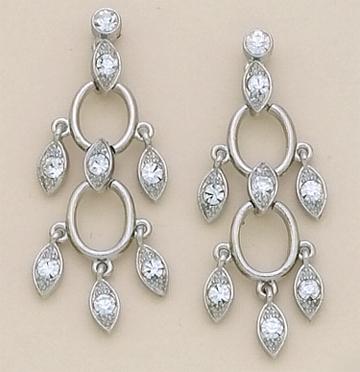 EA389S: Austrian Crystal Chandelier Post Earrings