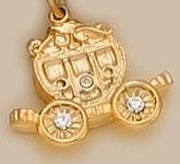 CH145: Coach Charm with Crystals in Gold or Silver