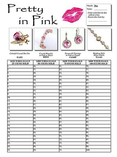 MAY24: Pretty in Pink Contest Flyer