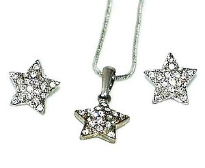 SNSTARPR: Silver or Gold 3-Piece Crystal Star Set