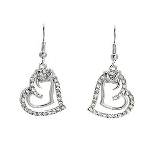 EA685: Austrian Crystal Heart Earrings