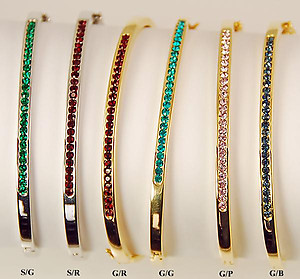BR198: Crystal Bangle Bracelet