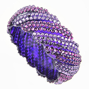 BR263: Exotic Amythest Bangle Bracelet