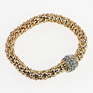 BR292G: Crystal Yurmanesque Rose Gold Bracelet