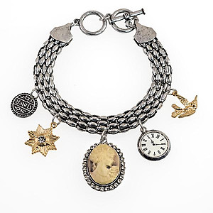 BR366: Silver/Gold Treasure Bracelet 