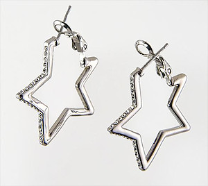 EA444: Austrian Crystal Star Earrings