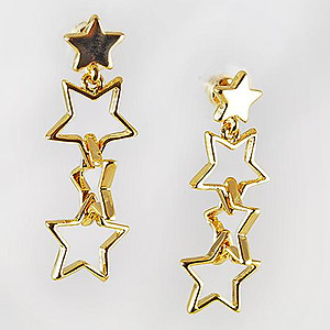 EA500: Multi-Star Earrings in Gold or Silver
