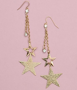 EA507: Dangle Star Earring with Crystal