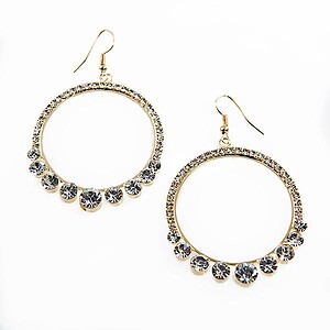 EA622: Elxquisite Crystal Hoop Earrings