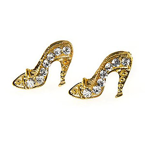 EA635: Silver or Gold High Heel Earrings