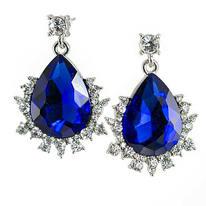 EA723: Sapphire Austrian Crystal Earrings