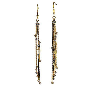 EA734: Cascading Gold or Silver Star Earrings