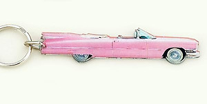 KE13: Vintage Pink Cadillac Key Chain