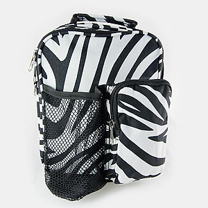 LL06Z: Zebra Shoulder Travel Bag (Also available in Black)