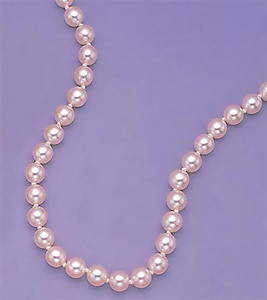 NA08: Blush Glass Pearl Necklace