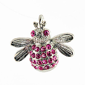 NA101S: Illusion Bee Necklace in Silver