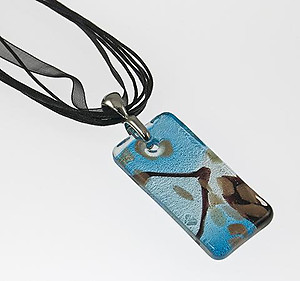 NA197: Blue Murano Glass Necklace