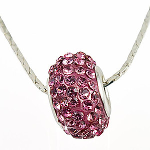 NA243: Pink Fire Ball Necklace