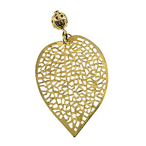 NA264: Simulated Gold Leaf Necklace