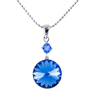 NA275:Blue Swarovski Crystal Pendant