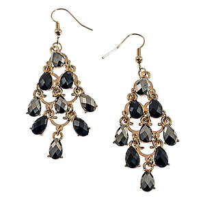 NA346: Elegant Chandelier Necklace & Earring Set