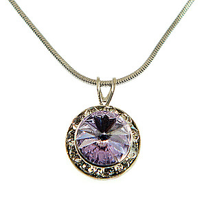 NA560: Violet Swarvoski Crystal Necklace