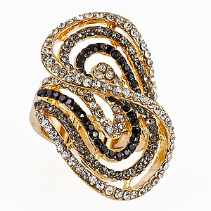 NC154:Austrian Crystal Designer Stretch Ring