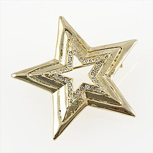 PA548: Gold & Crystal Star Pin