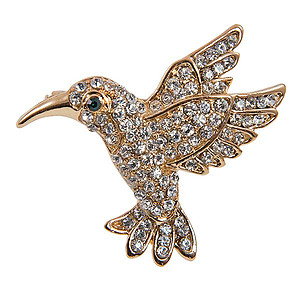 PA630: Crystal Humming Bird Pin