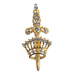 PA634:Crown and Sword Pin