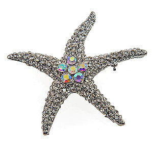 PA643: Austrian Crystal Starfish Pin or Necklace