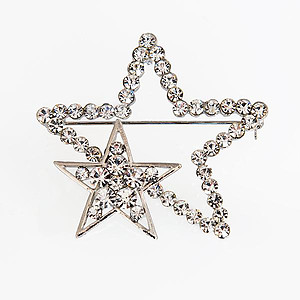 PA644: DoubleCrystal Star Pin 
