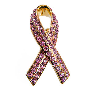 PA649: Crystal Cancer Awareness Ribbon