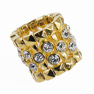 RA150: Golden Austrian Crystal Ring