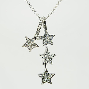 SN215: Stunning Austrian Crystal Star Necklace & Earrings Set