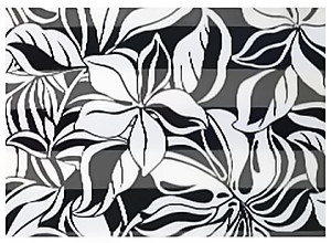SS57: Floral Black & White Shawl Scarf 