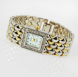 WA92: Silver & Gold Woven Watch