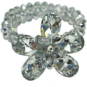 BR273: Austrian Crystal Floral Bracelet