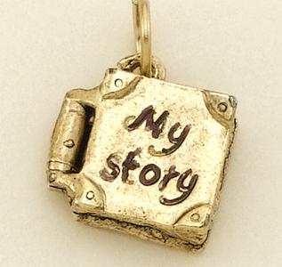 CH180GR: Gold My Story Book Charm