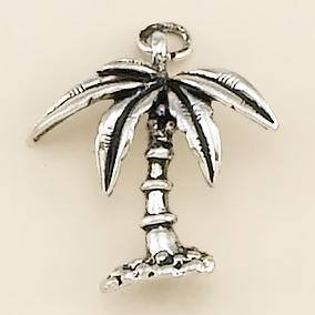 CH207: Palm Tree Charm in Gold or Silver