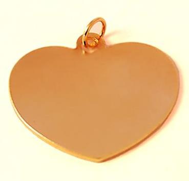 CH406A: Silver or Gold Heart Charm 