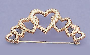CHP106: Heart Charm Holder in Gold or Silver