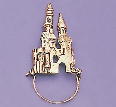 CHP107: Gold Castle Charm Holder Pin