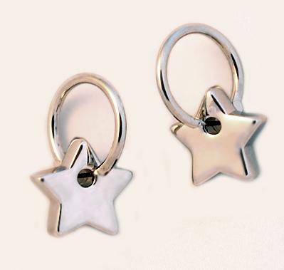 EA432: Star Earrings in Silver