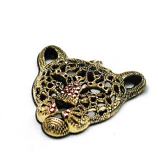 NA259: Exotic Silver or Gold Leopard Necklace