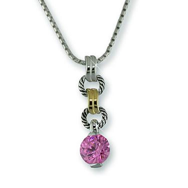 NA177: 2-Tone CZ Yurmanesque Necklace (Available in 3 Colors)